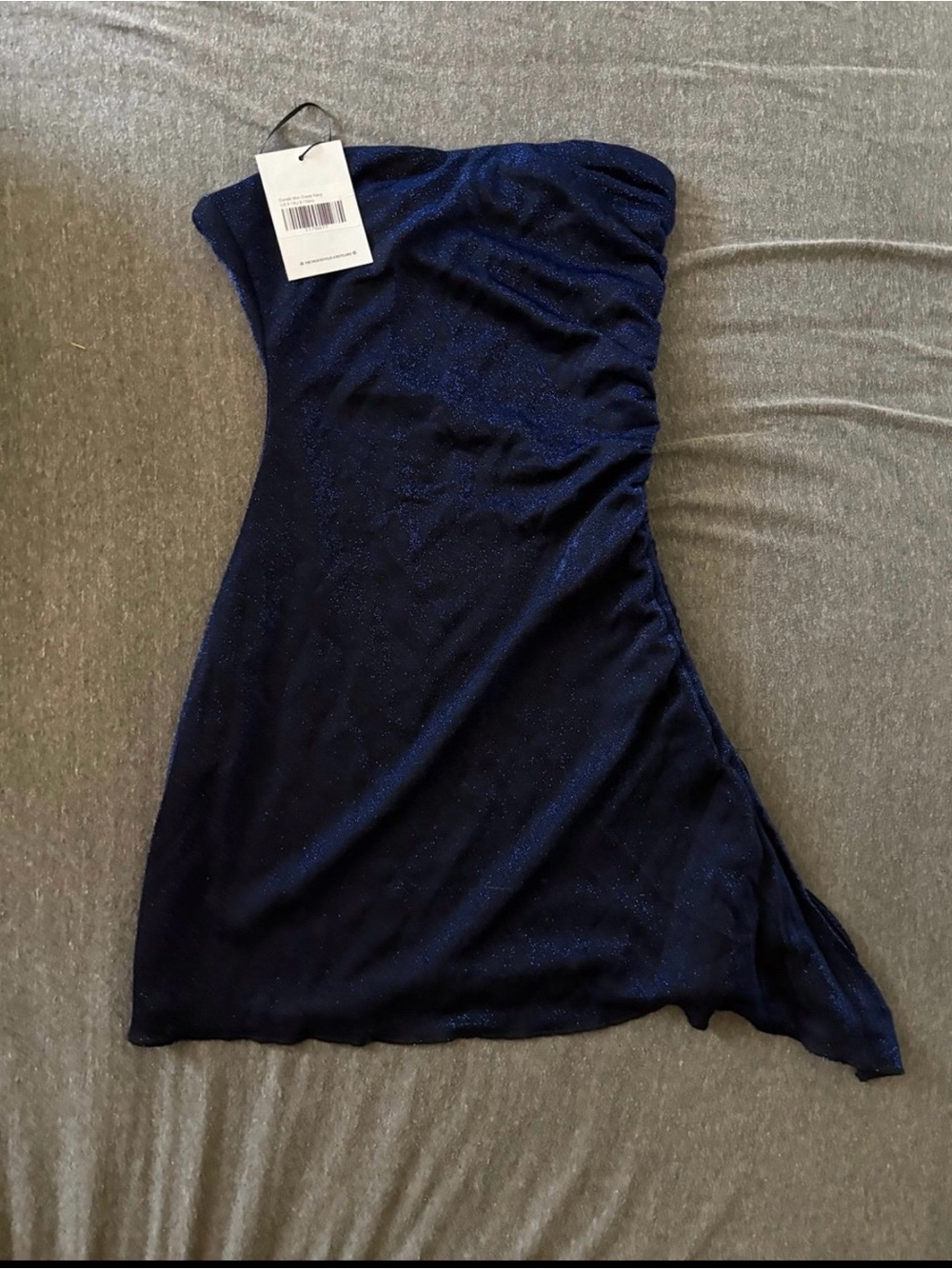 Princess Polly Sparkle Strapless Navy Blue Evening Dress